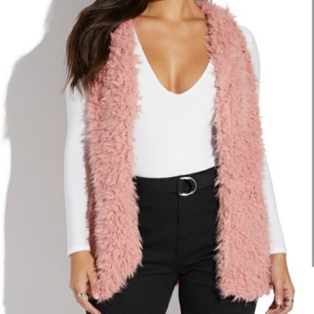 Self Esteem Pink Sherpa Vest